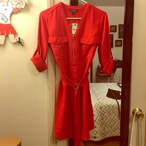Express red dress with belt